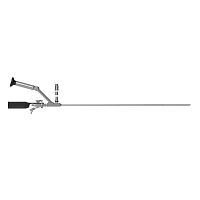 Bent nephroscope with working channel
