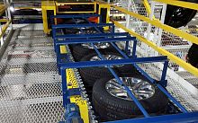 Roller conveyor horizontaltransportchain drive