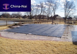Swimming pool cover with rods security