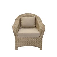 Contemporary fireside chair COLONIALSunbrella®resin wickerbeige