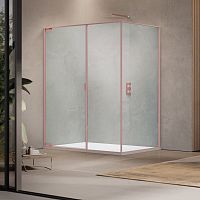 Glass shower enclosure Pyxiswith pivot doorcornerhome