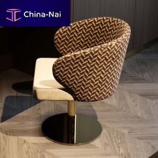 Contemporary chair Fortuneindoorvelvetiron base