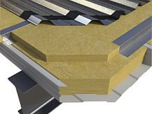 Steel roof system Cover Tray Plus sheet metalstone woolfree-standing