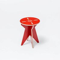 Contemporary stool STplywoodplywood basewhite