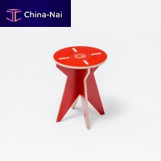 Contemporary stool STplywoodplywood basewhite