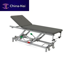 Hydraulic examination table 10.DV.1684.1height-adjustablewith adjustable backreston casters