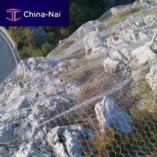 Rockfall barrier fixedwire meshplastic
