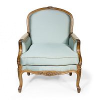 Louis XV style armchair PRESIDENTE fabricleatheroak