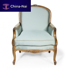 Louis XV style armchair PRESIDENTE fabricleatheroak