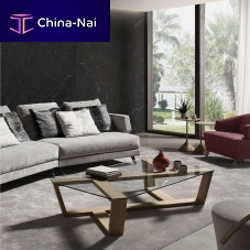 Contemporary coffee table AGOLglassoak baserectangular