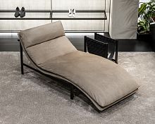Contemporary chaise longue BALTIMORAfabricleathermetal
