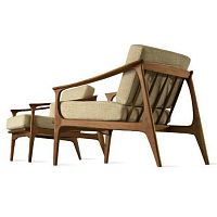 Traditional armchair T-101fabricwalnut