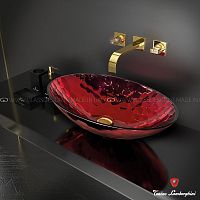 Countertop washbasin ALLURE OVAL XL crystalwithout holewithout overflow