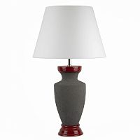 Table lamp ARRIUS RED GREY TEXTUREDmetalfabricceramic