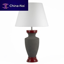 Table lamp ARRIUS RED GREY TEXTUREDmetalfabricceramic