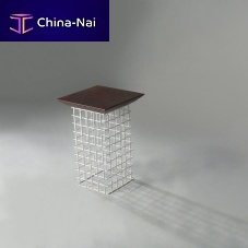 Contemporary stool GRAMIGNAiron baseCOR-TEN® basesquare
