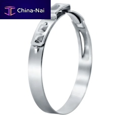 Stainless steel hose clamp ToothLock® 293adjustable ear typesmoothself-anchoring