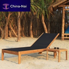 Contemporary sun lounger AQUARIVAteakcommercialadjustable backrest