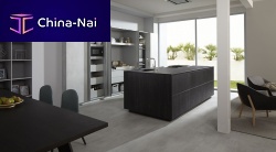 Contemporary kitchen CEMENTO FRESNO HUMOwoodenislandhidden