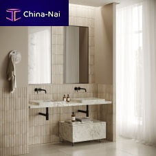 Wall-mounted washbasin TUAMOTUmarblewith countercustom