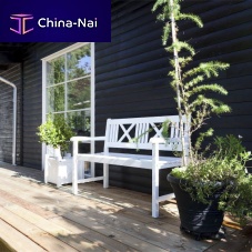 Traditional garden bench Rosenborg mahoganyteakwith backrest