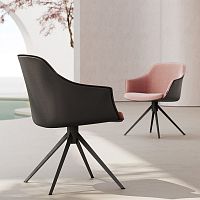 Contemporary chair KEDUAindoorfabricmetal base