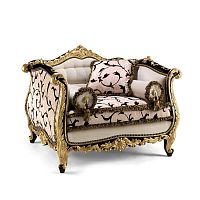 Classic armchair P414fabricwith removable cushionwhite