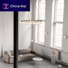 Contemporary chandelier 2109opalescent glasssteelcommercial