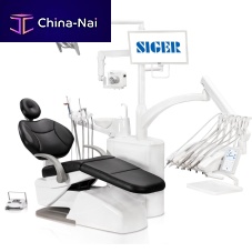 Dental unit with adjustable headrest S90with monitorwith hygiene systemwith intraoral camera
