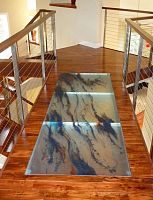Patterned glass panel translucentfor flooringnon-slip