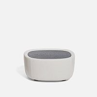 Contemporary pouf Ripamonti fabricoakmarble