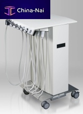 Dental delivery system on casters DSA 2500 Zee Tablewith LED lightstand-alone5-instrument