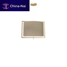Pendant lamp GAMMA : 1835polished brassglassfabric