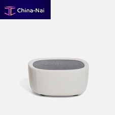 Contemporary pouf Ripamonti fabricoakmarble