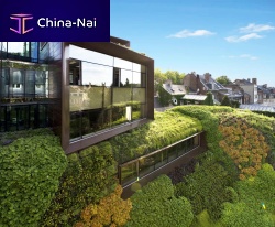 Green wall with live plants VERTIFLORE® modular-panelcustomtower