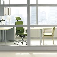 Removable partition LEVERAGEfixedglazedfor offices