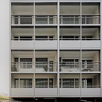 Balcony with bars aluminumsteel
