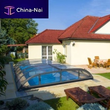 High swimming pool enclosure DALLASmid-hightelescopicaluminium