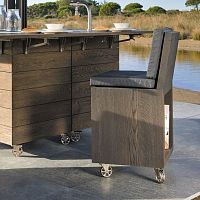 Contemporary garden chair outdoorSunbrella®oak base