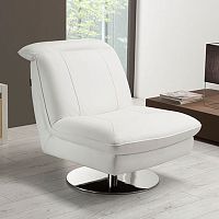 Contemporary fireside chair ALTEAleatherfabricwith headrest