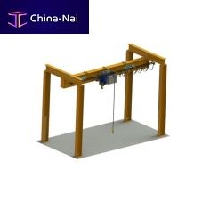 Single-girder overhead traveling crane monorailwith chain hoist
