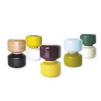 Contemporary stool MODULEoakwooden basefiberglass base