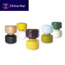 Contemporary stool MODULEoakwooden basefiberglass base