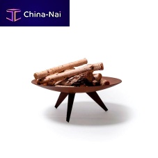 Wood-burning fire pit COR-TEN® steelroundrust-look