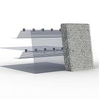 Protection gabion Fortrac GABIONexteriorfor deckwall