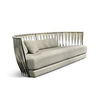 Contemporary sofa TWISToutdoorfabricbeige