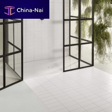 Rectangular shower base BetteFloorabove floortitaniumnon-slip