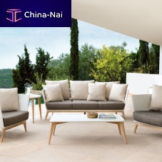 Contemporary sofa ARCgardenfabricbrown