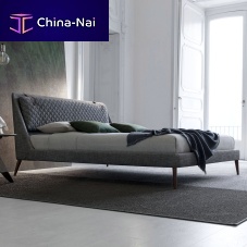 Double bed CHELSEAcontemporarywith upholstered headboardwith tufted headboard