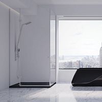 Rectangular shower base AUKAraisedcarbon fiberaluminium